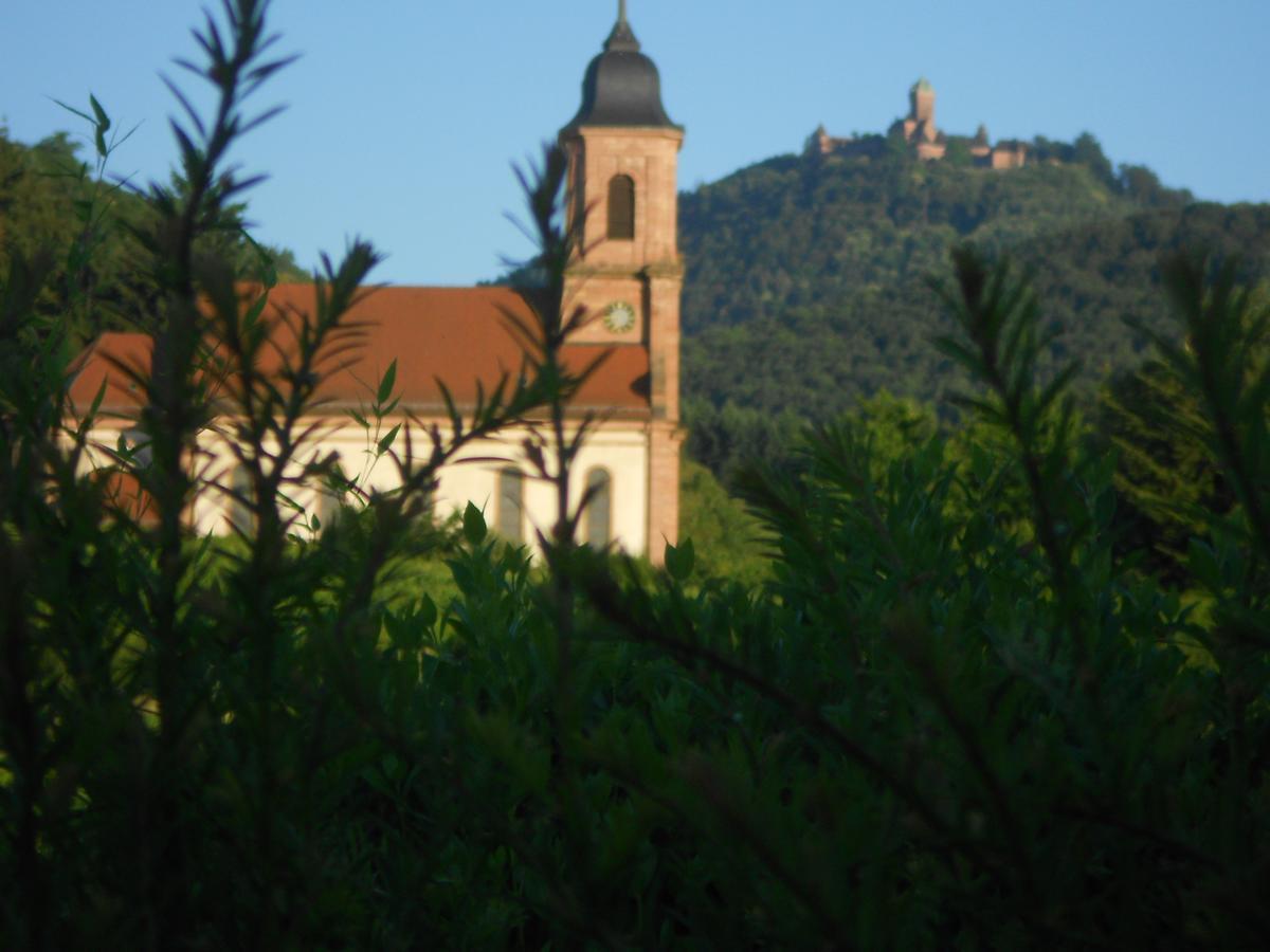 Au Coeur Du Vignoble Panzió Orschwiller Kültér fotó